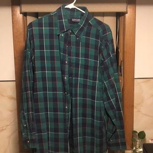 Lands End long sleeve button up shirt